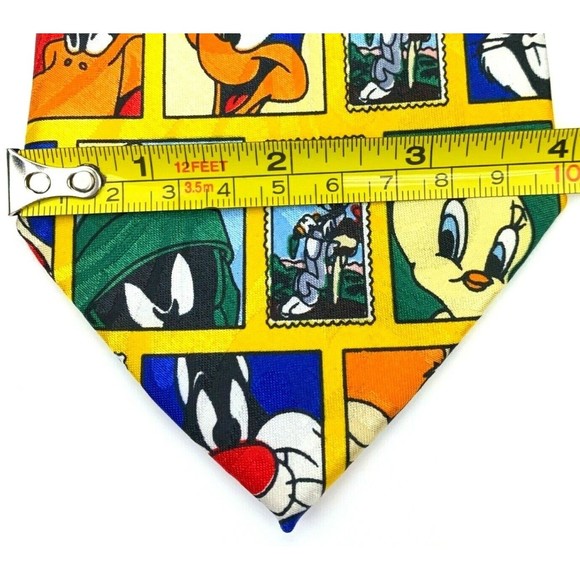 LOONEY TUNES Tie Daffy Duck Bugs Bunny Teetwy Silvester Marvin Taz Silk Necktie - Picture 11 of 11